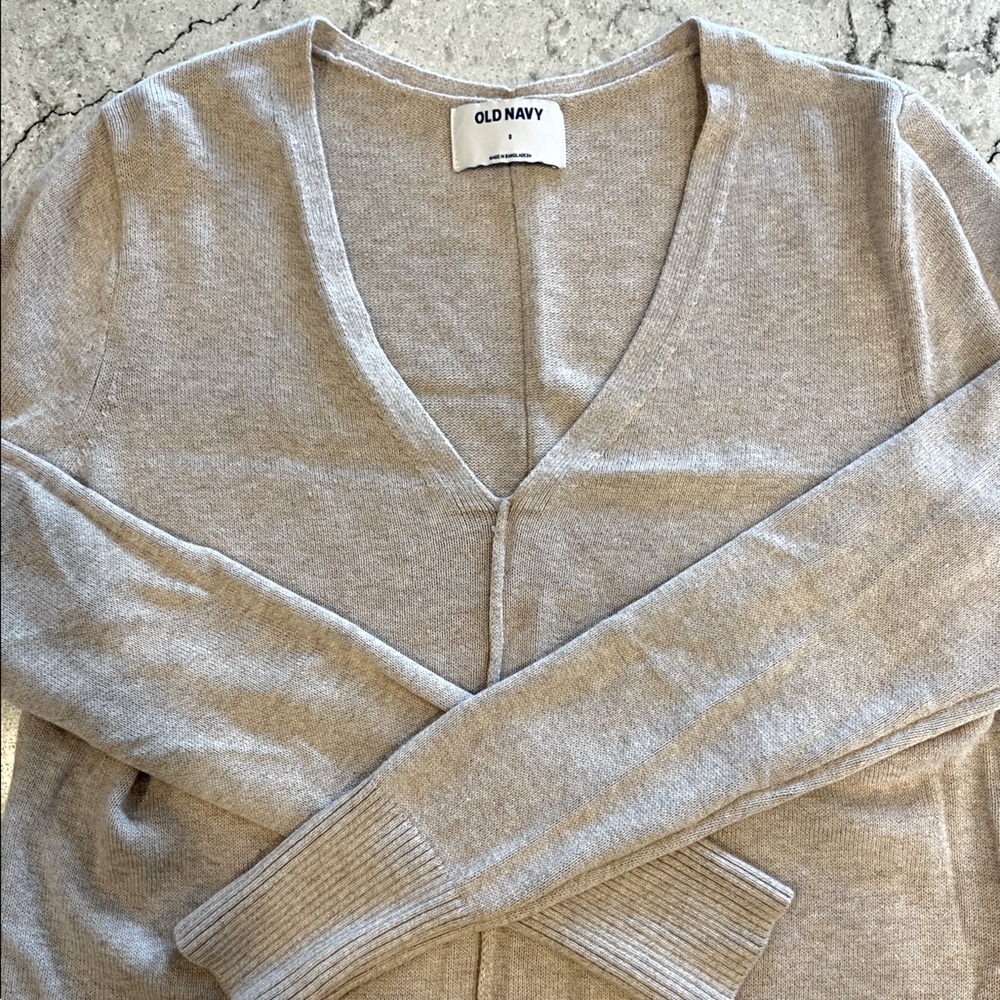 Taupe Old Navy tunic sweater